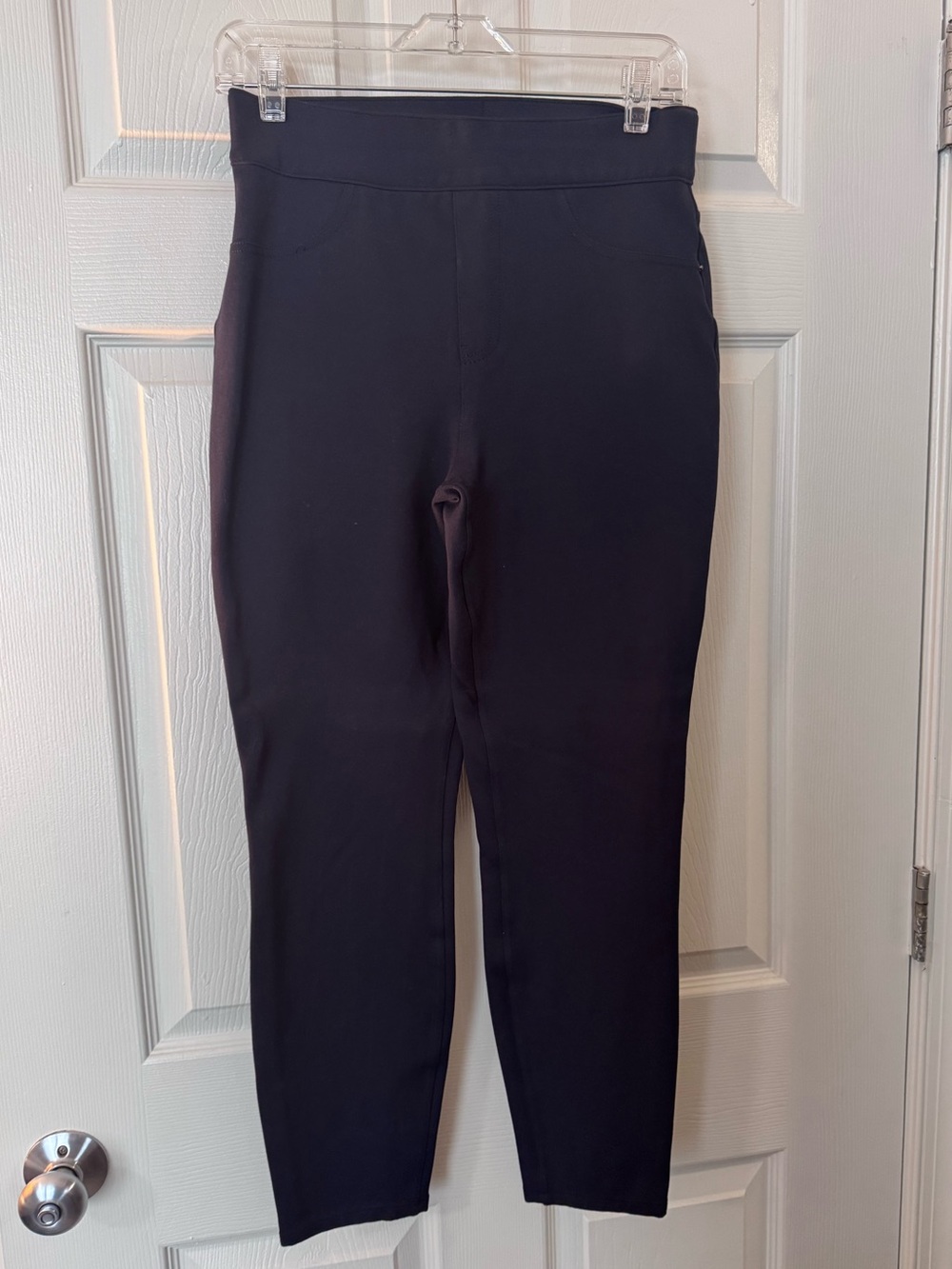 Navy Blue Women's Ponte Slim Ankle Pants